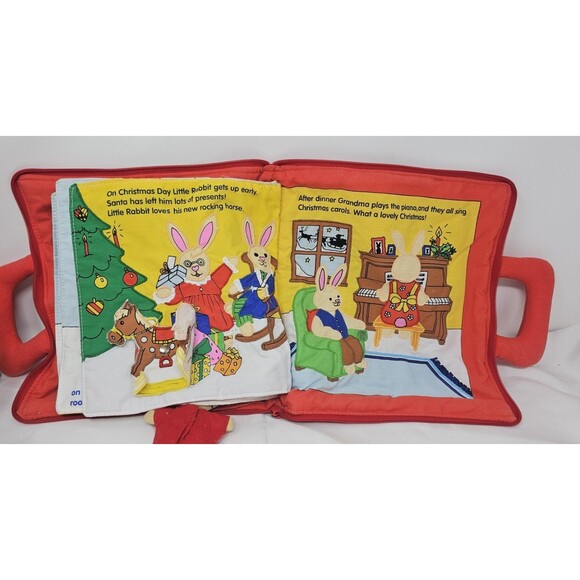Little Rabbit's Christmas Fabric Interactive Adventure Storybook Sandvik Norway - Picture 8 of 10